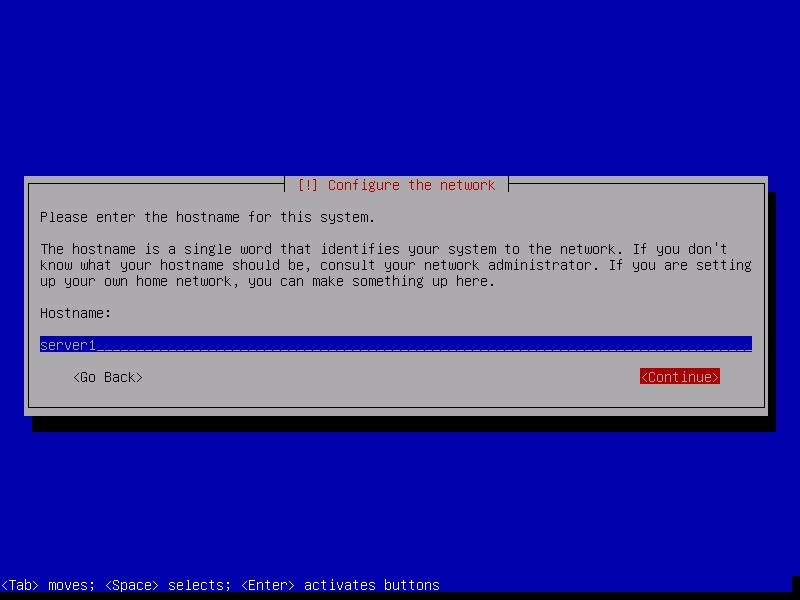 Debian minimal server installation